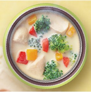 彩り野菜と豆乳スープ